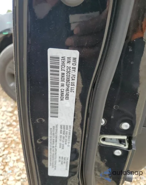 2023 Dodge Charger Sxt z USA, uszkodzony, nr VIN 2C3CDXBG3PH674593